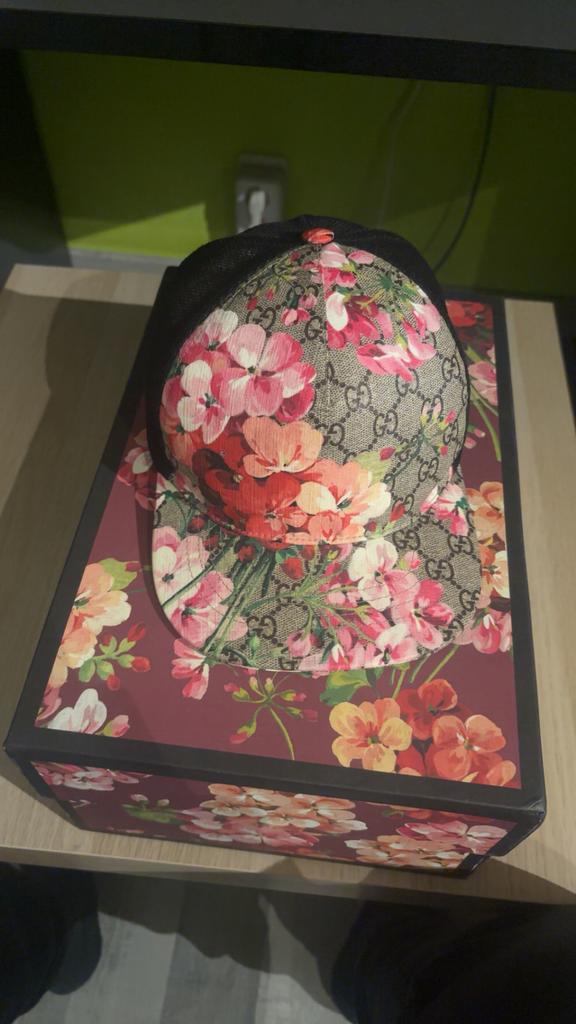 Casquette gucci fleure rose a filet model de 2017, Ophalen of Verzenden, Nieuw