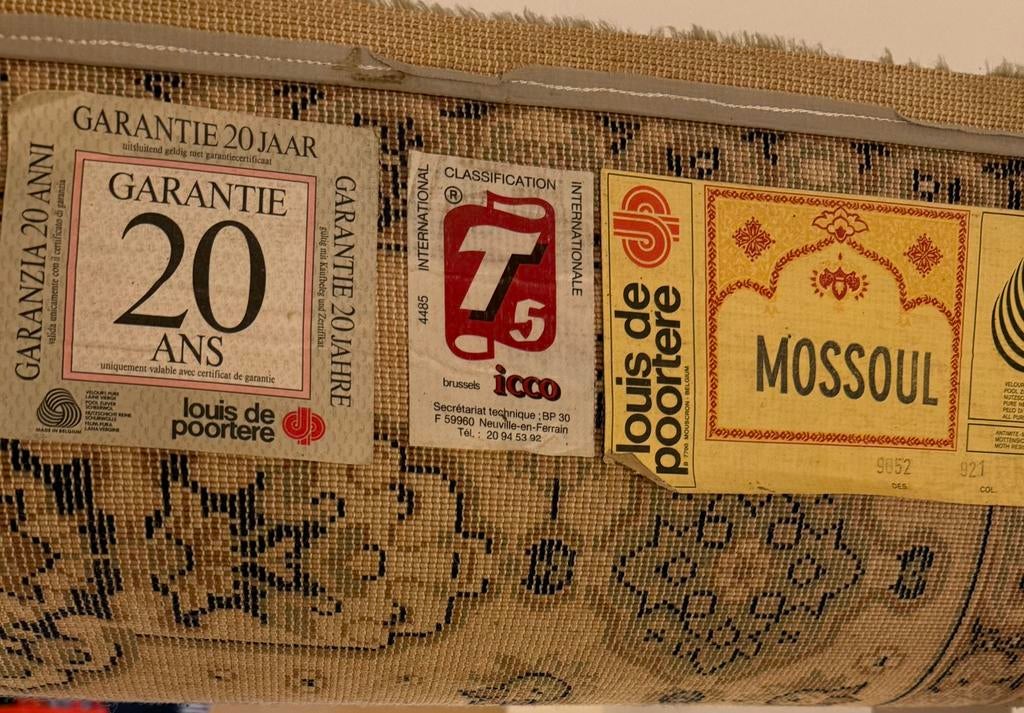 Tapis Louis De Poortere "Mossoul" rare « prix  négociable », 200 cm ou plus, Comme neuf, Vert, Rectangulaire
