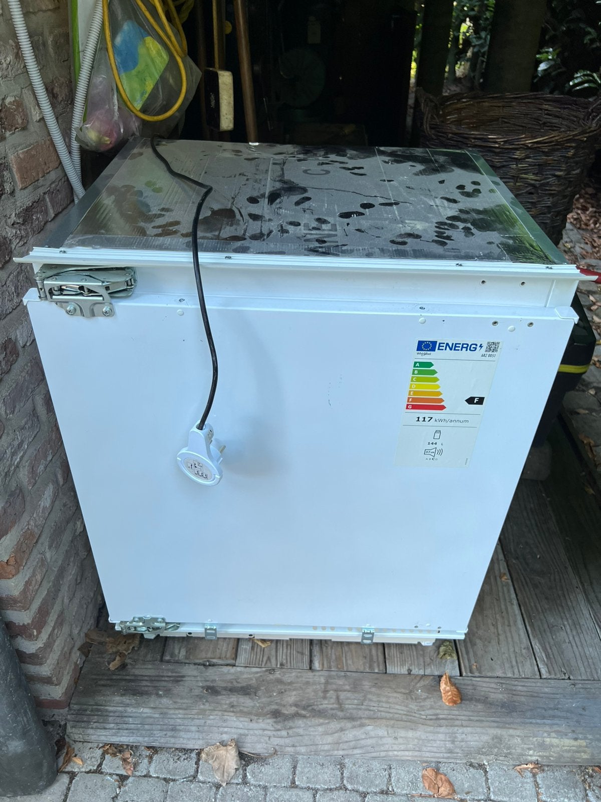 Inbouw koelkast Whirpool, Elektronische apparatuur, Vriezers en Diepvrieskisten, Ophalen, Gebruikt, Inbouw