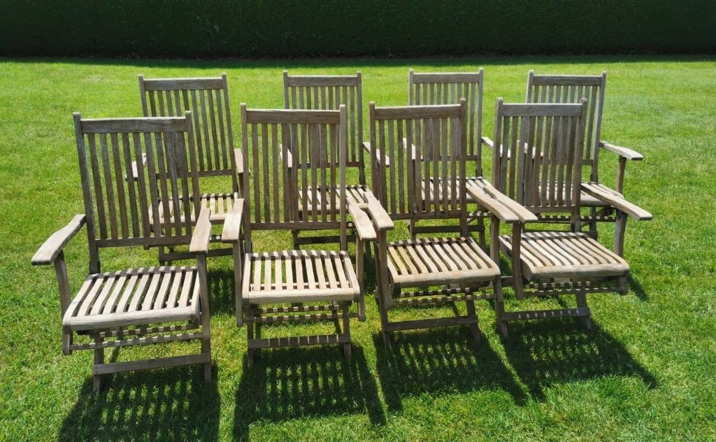 8 teak tuinstoelen "Westminster", Enlèvement, Utilisé, Pliant
