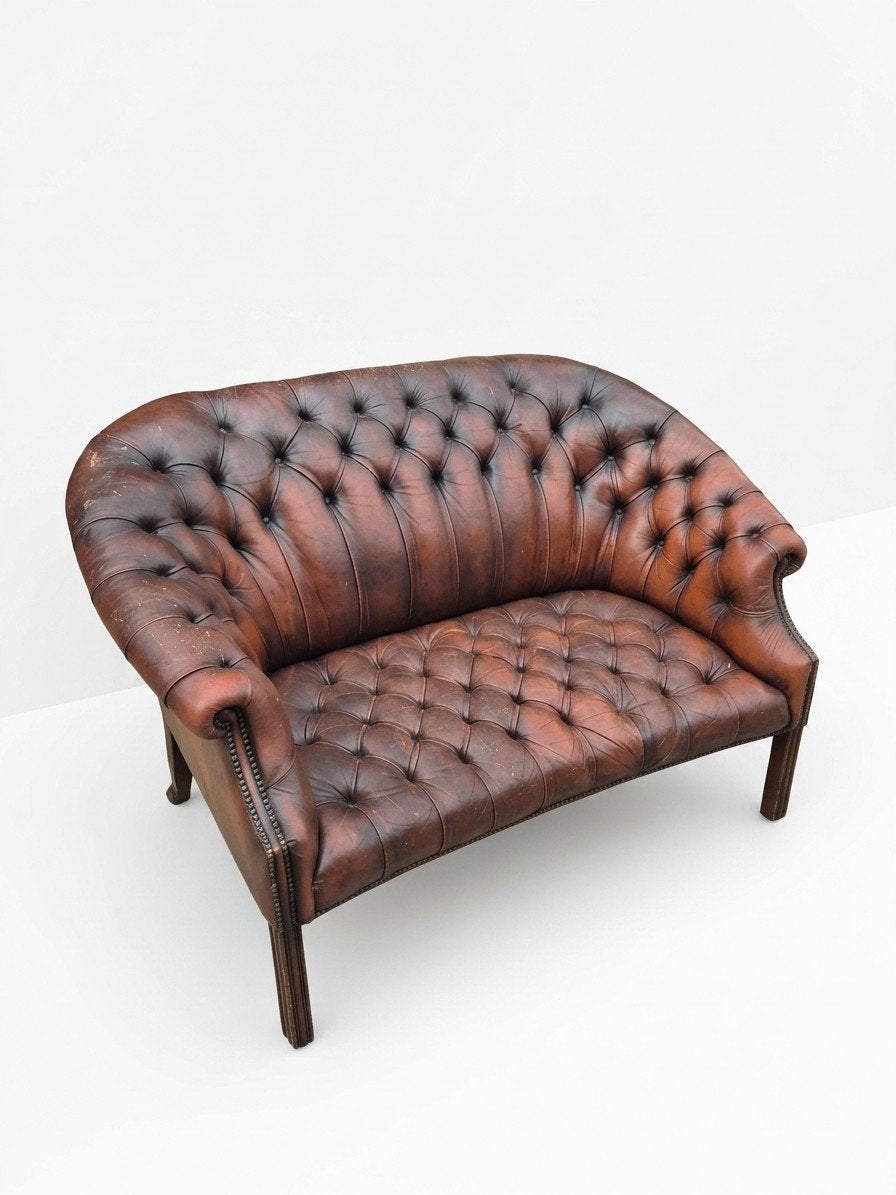 Unieke Chesterfield Hampton Loveseat (Antiek Bruin), Ophalen
