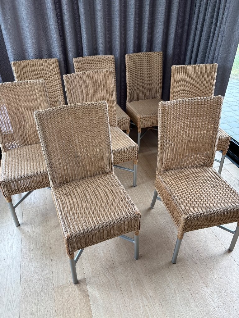 8 rotan stoelen, Ophalen, Gebruikt, Riet of Rotan, Vijf, Zes of meer stoelen