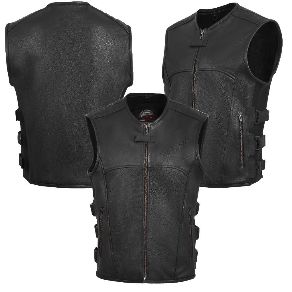 Gilet de moto en cuir neuf, Motos, Vêtements | Vêtements de moto, Manteau | cuir, Femmes, Hommes, Enfants, Neuf, avec ticket, Envoi