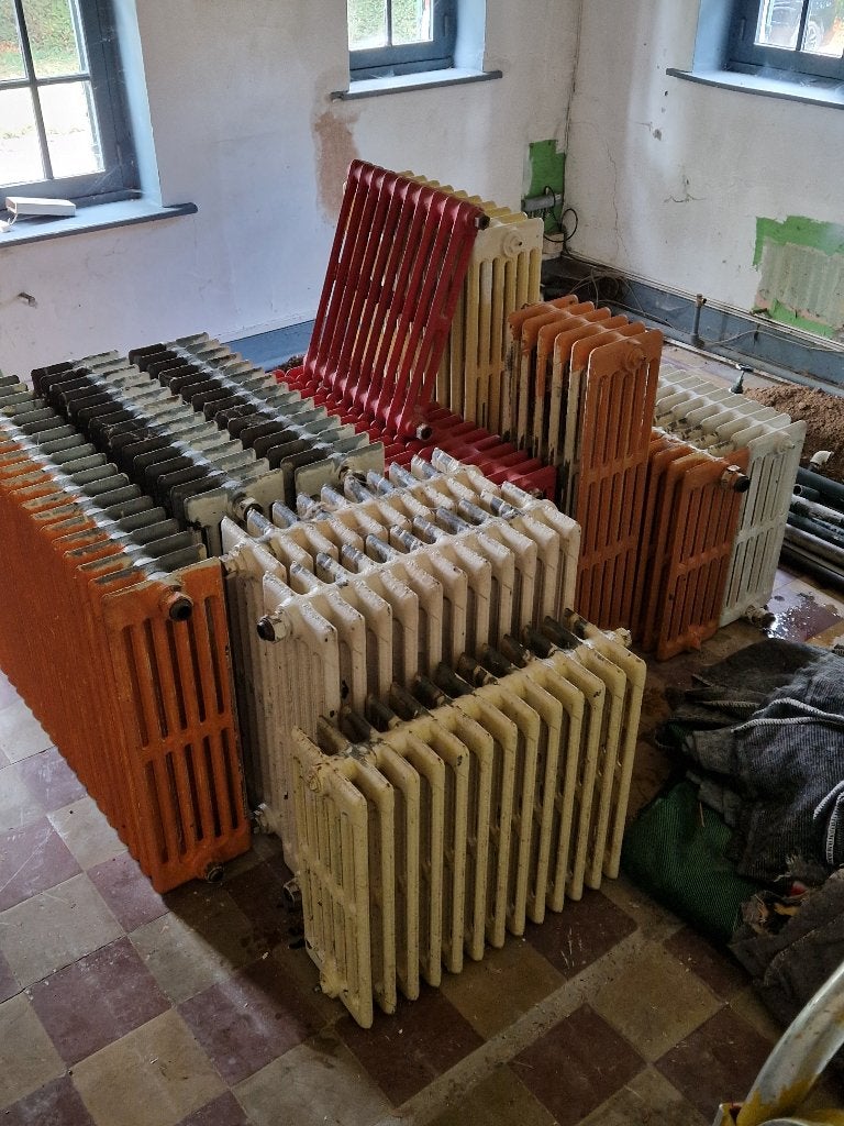 # ️ Authentieke antieke gietijzeren radiatoren - 12 stuks #, Bricolage & Construction, Chauffage & Radiateurs, Enlèvement, Utilisé