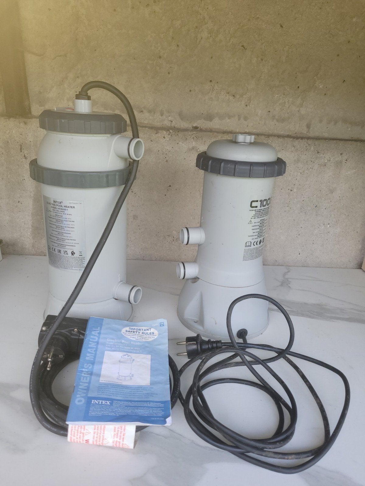 Pompe et réchauffe eaux pour piscine, Jardin & Terrasse