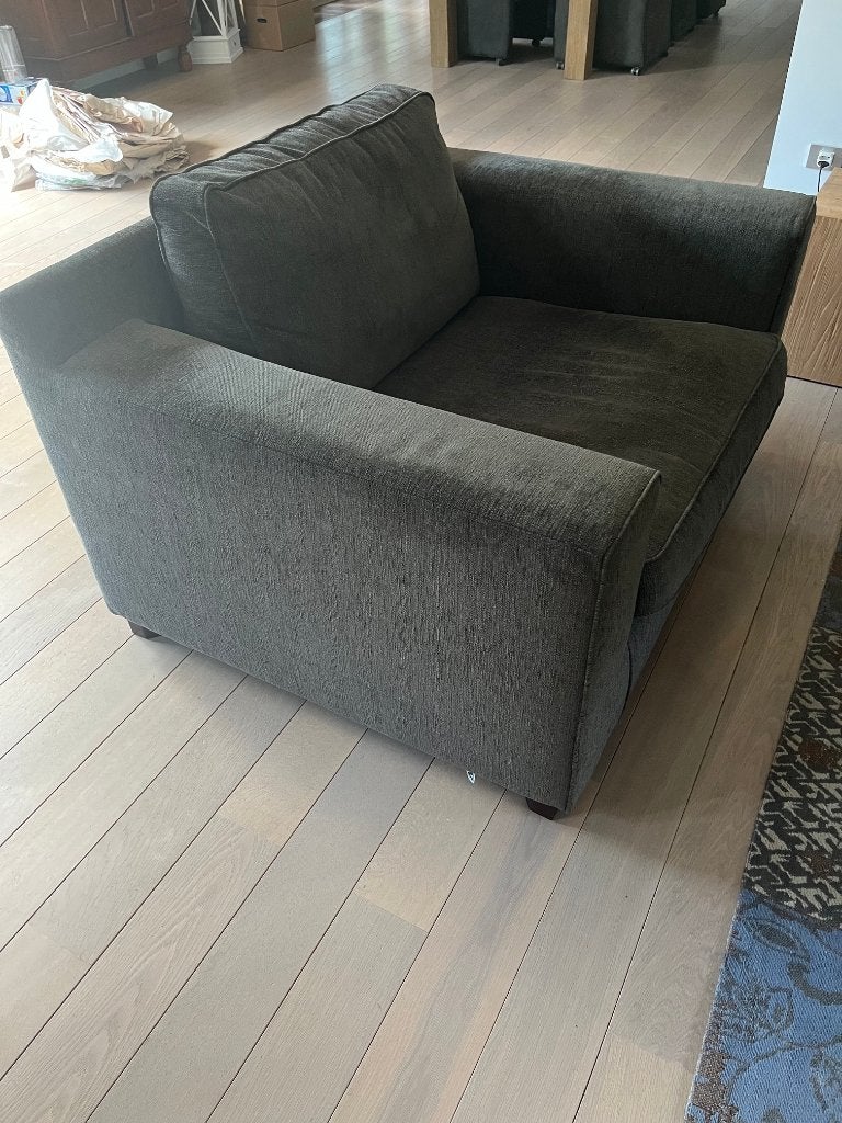 Grote zetel met stoel - GRATIS, Ophalen, Gebruikt, Stof, Modern