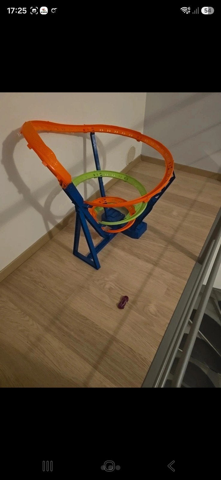 Hot wheels Spiral speed crash cyclone crash met auto, Ophalen, Racebaan, Zo goed als nieuw, Hot Wheels