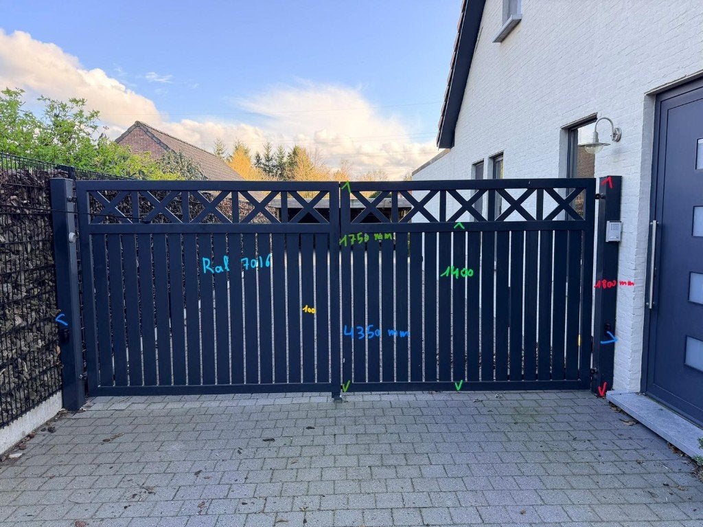 Metalen poort te koop, Ophalen, Gebruikt, Overige materialen, Overige typen