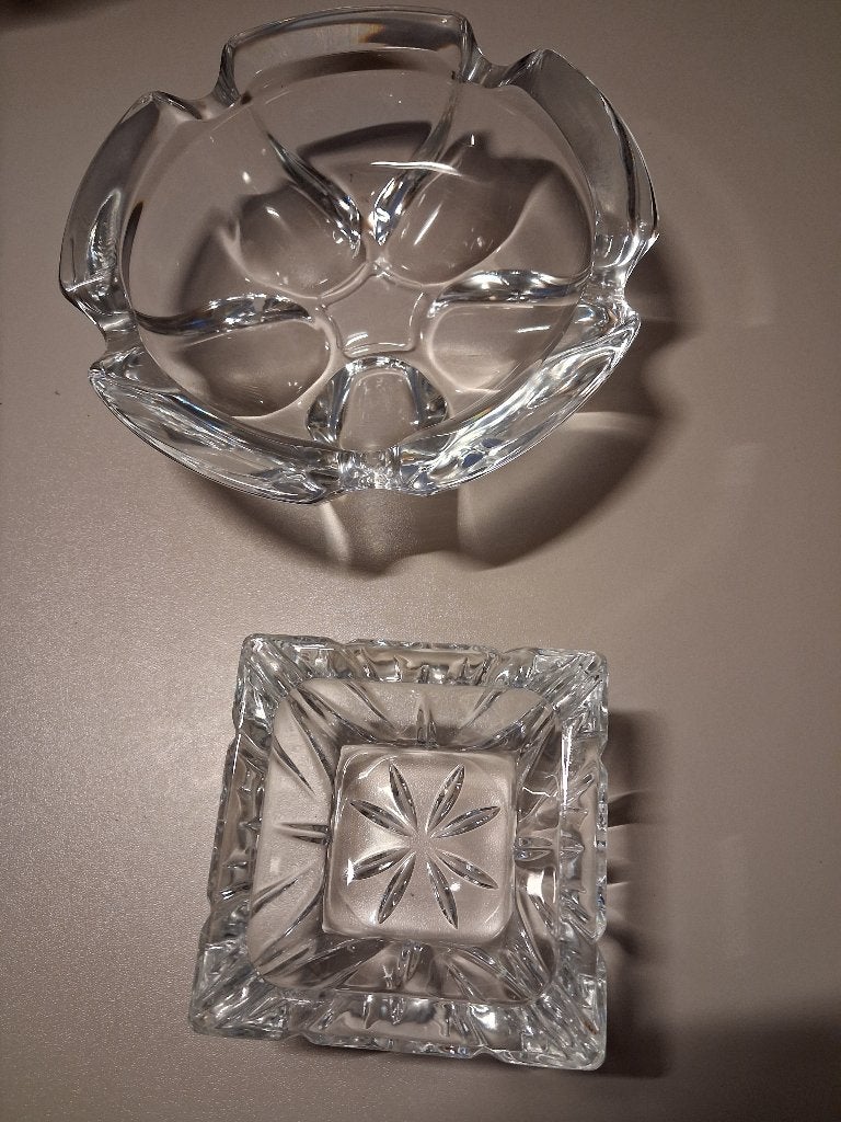 Cendriers en verre 2x, Enlèvement, Neuf, Cendrier