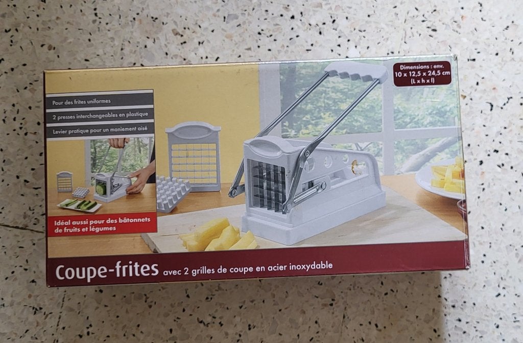 NEUF Coupe-Frites Manuel (avec 2 grilles interchangeables), Maison & Meubles, Cuisine | Ustensiles de cuisine, Neuf, Enlèvement ou Envoi