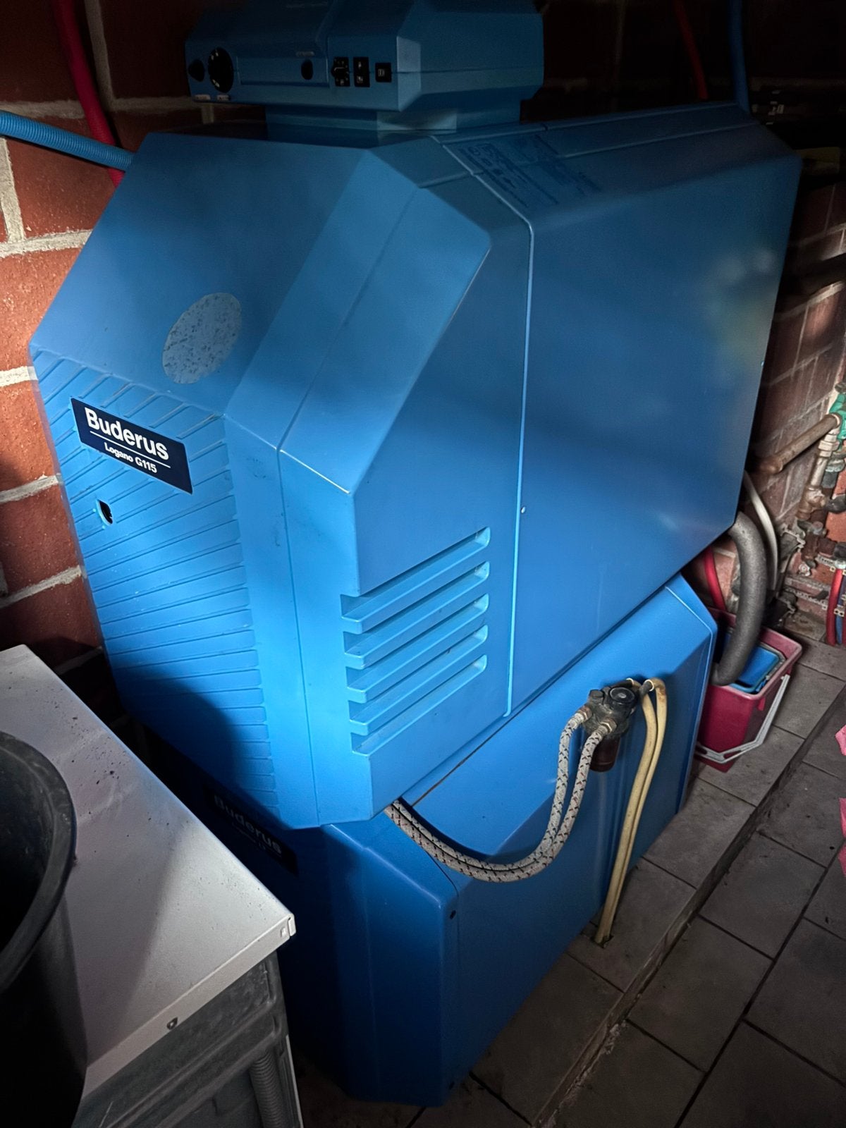 Buderus mauzoutketel logano g115 en logalux lt met bediening, Enlèvement