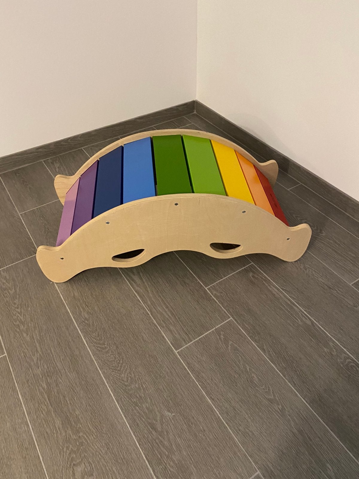 Houten balanceerwip | Lidl LUPILU, Kinderen en Baby's, Ophalen, Zo goed als nieuw, Rij- of Hobbelspeelgoed