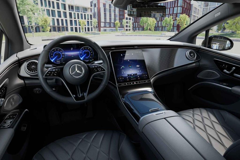 Mercedes-Benz EQS-Klasse 350 Berline Luxury Line 90 kWh | Pa, Automaat, Achterwielaandrijving, Zwart, Leder