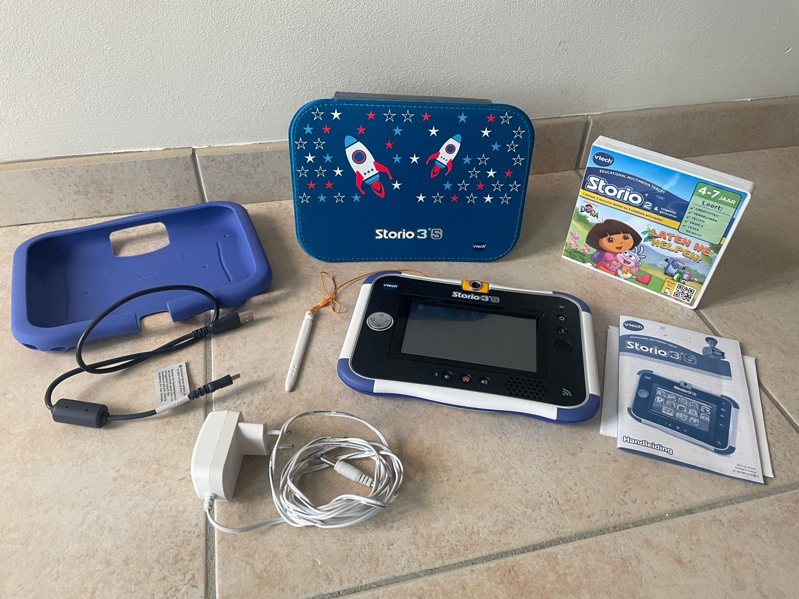 VTech Storio 3S + Extra Spel Dora + Beschermhoes + Draagtas, Consoles de jeu & Jeux vidéo, Consoles de jeu | Nintendo 2DS & 3DS