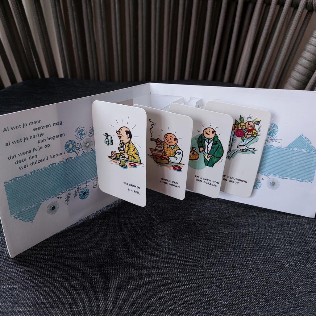 Oude beschreven verjaardagskaart, Diversen, Wenskaarten, Ophalen of Verzenden