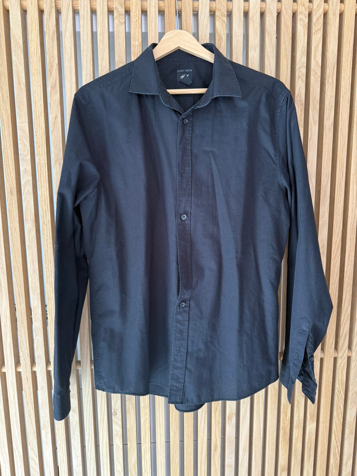 Zwart hemd H&M Large easy iron, Ophalen of Verzenden, Zo goed als nieuw, Zwart