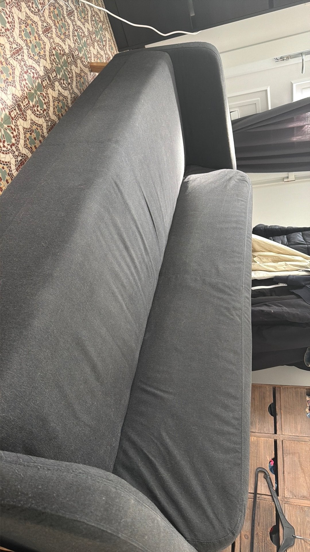 Canape Ikea 3 personnes, Maison & Meubles, Chambre à coucher | Canapés-lits, Utilisé, 70 cm ou moins, 190 cm ou moins, Noir, Enlèvement
