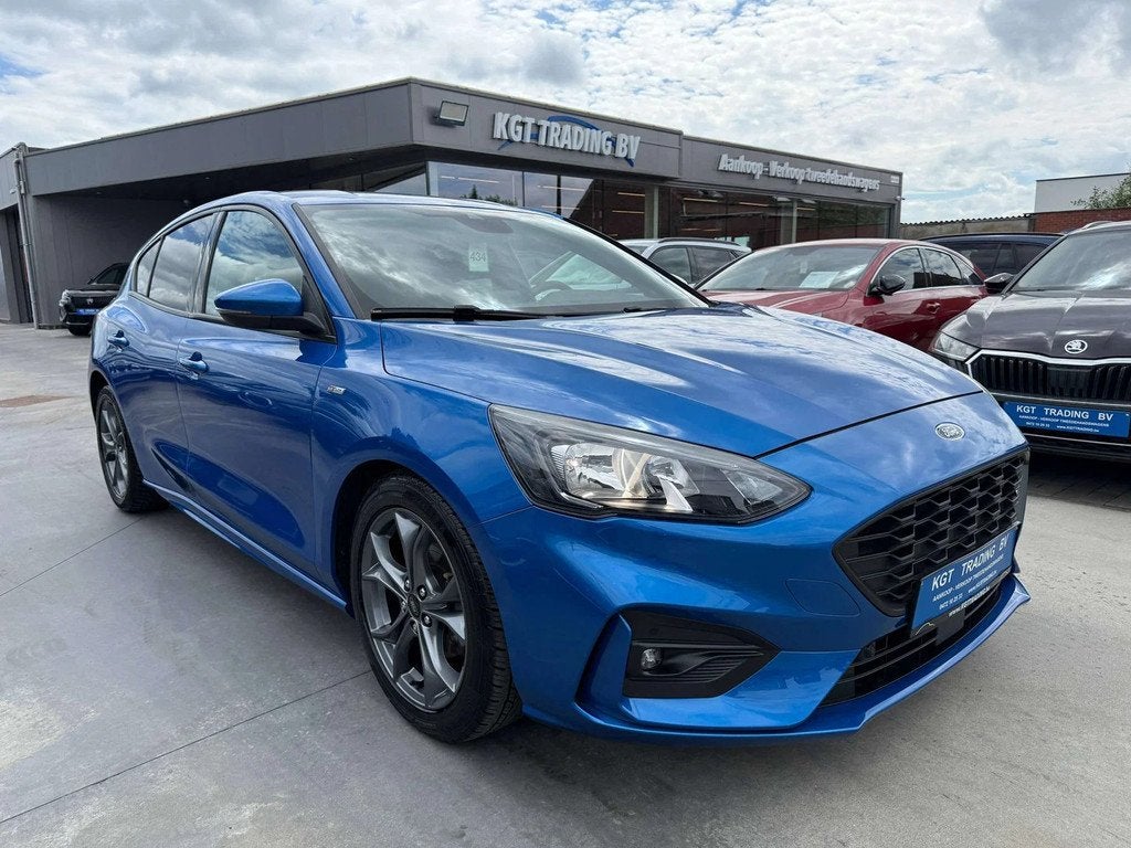 Ford Focus 1.0i 125PK ST-LINE AUTOMAAT 5-DEURS NAVIGATIE FUL, Stof, Gebruikt, Adaptive Cruise Control, Blauw
