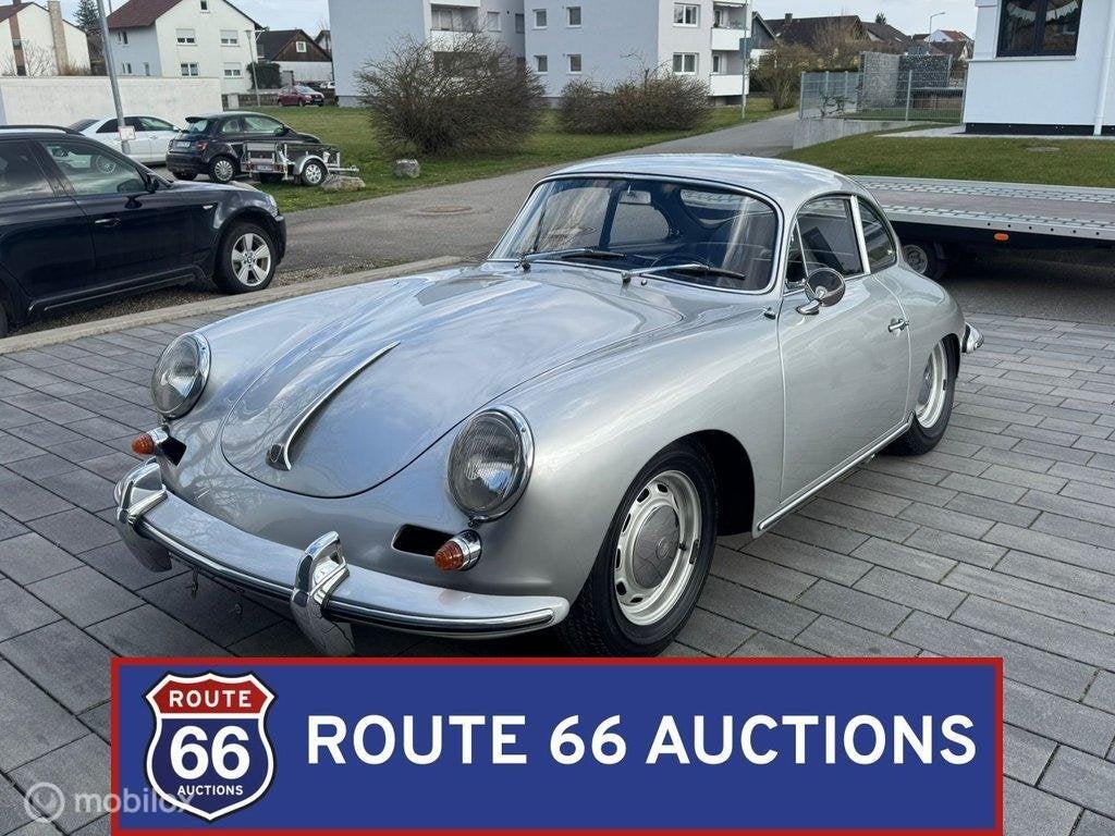 Porsche 356 B Carrera 2 GS 2000 | 1963 | Route 66 Auctions, Auto's, Zwart, Bedrijf, Overige carrosserie, Porsche