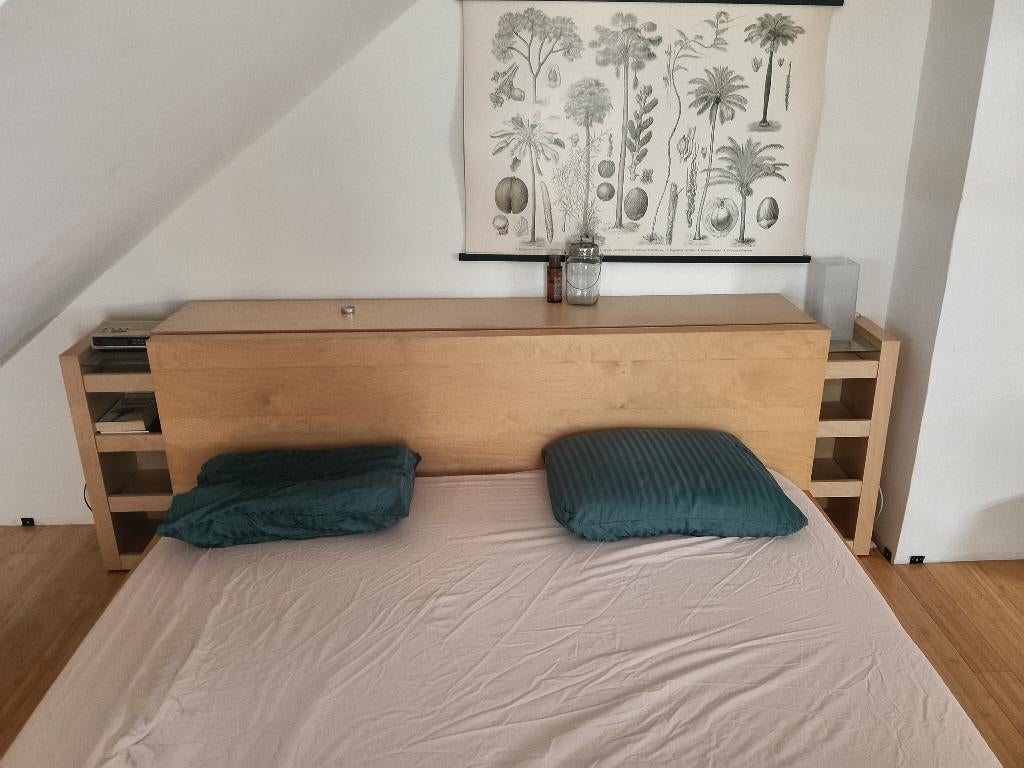 malm hoofdeinde - nachtkastje, Huis en Inrichting, Slaapkamer | Nachtkastjes, Ophalen, Gebruikt, 55 tot 70 cm, 65 cm of meer