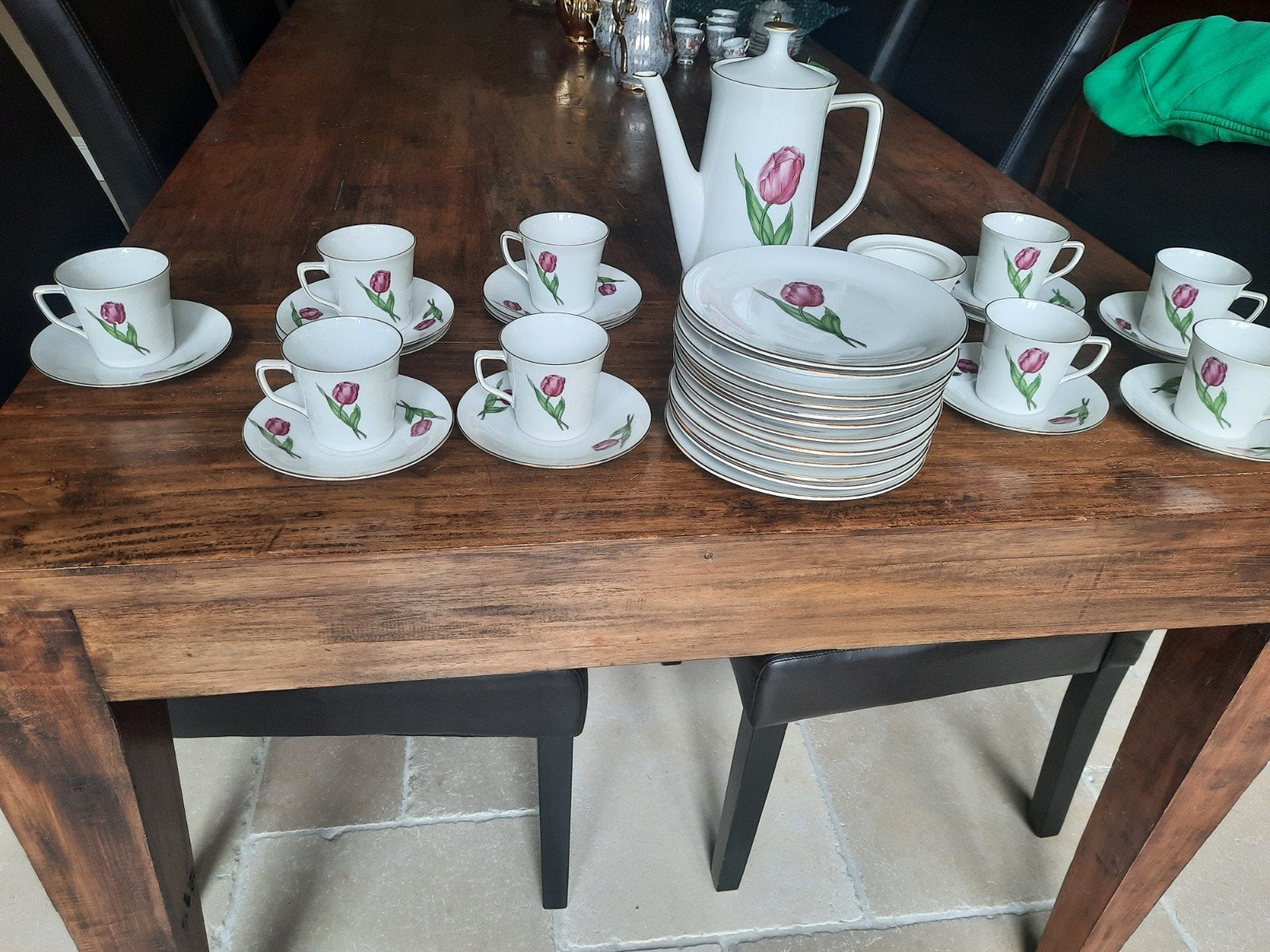 Tulpen koffie servies, Antiek en Kunst, Antiek | Servies compleet, Ophalen