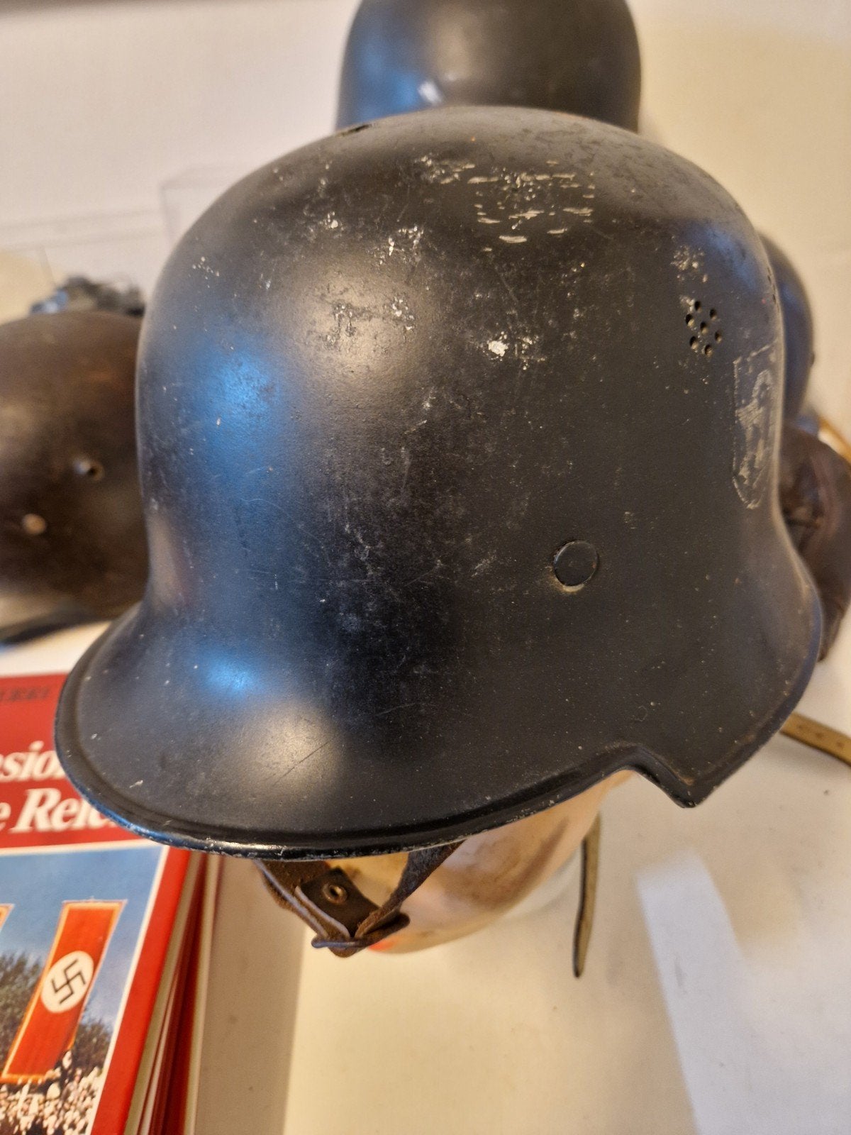 Duitse 1st oorlog helm met binnenwerk repro, Collections, Objets militaires | Général, Enlèvement ou Envoi