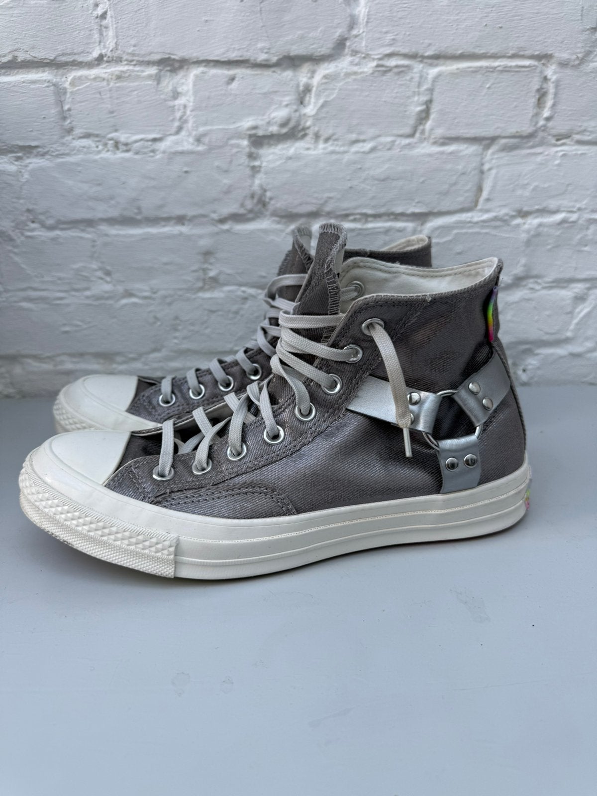 Converse All star unisex Chuck 70 maat 41.5 Metallic Silver, Enlèvement ou Envoi, Comme neuf, Autres couleurs, Sneakers et Baskets