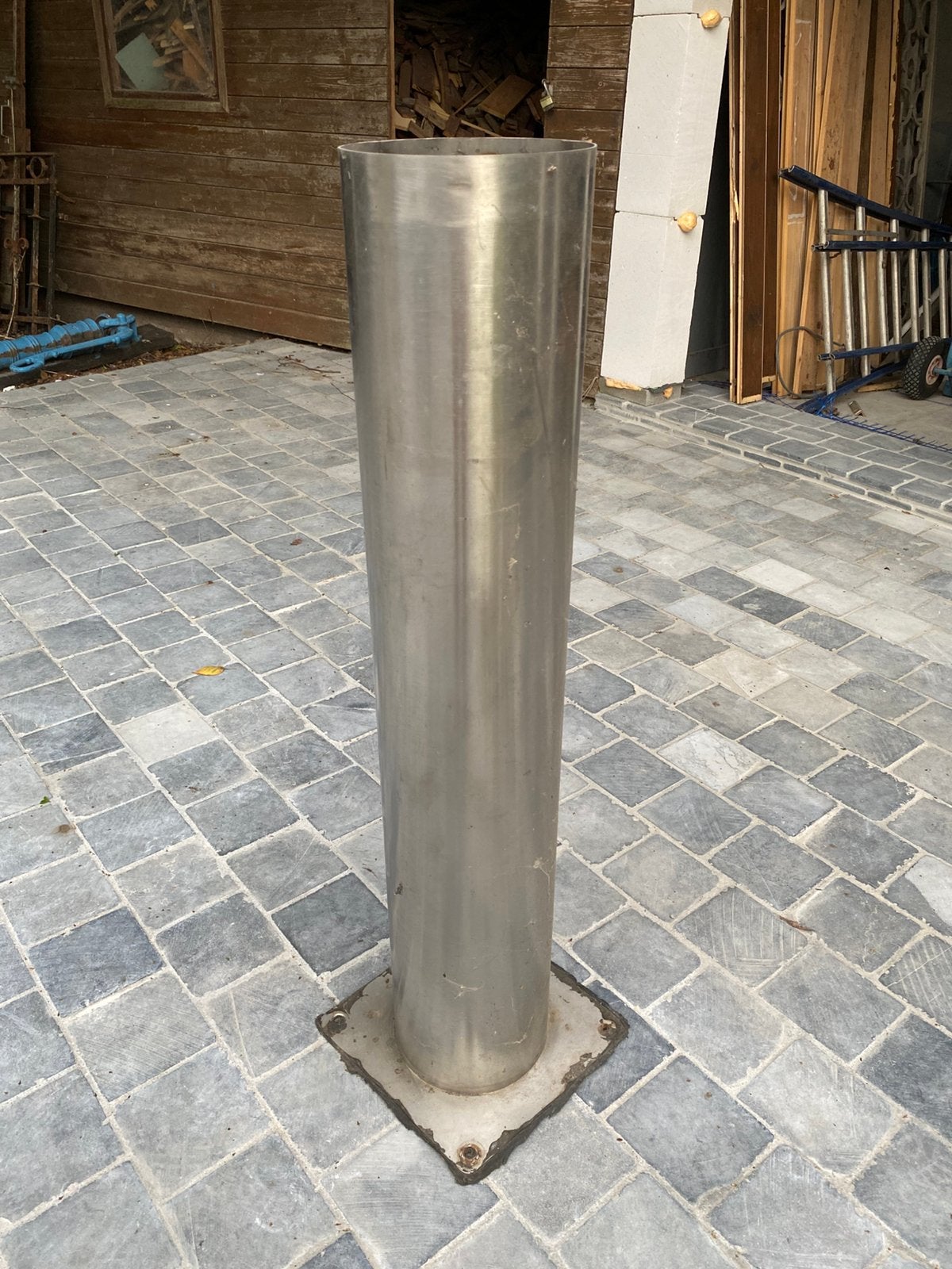 Cheminée en acier inoxydable, Enlèvement, Comme neuf, Autoportant, Multi-brûleur