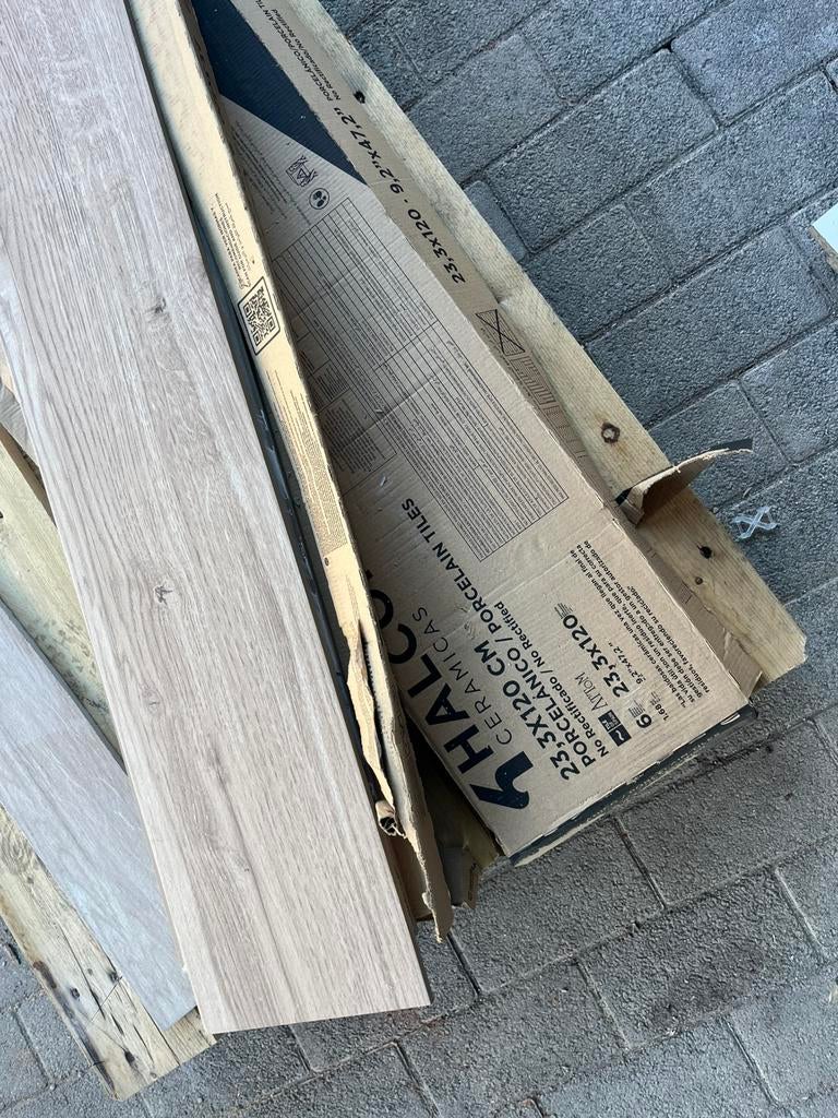 Gratis Overschot vloer houtimitatie, Ophalen, Steen of Klei, 50 tot 150 cm, Nieuw
