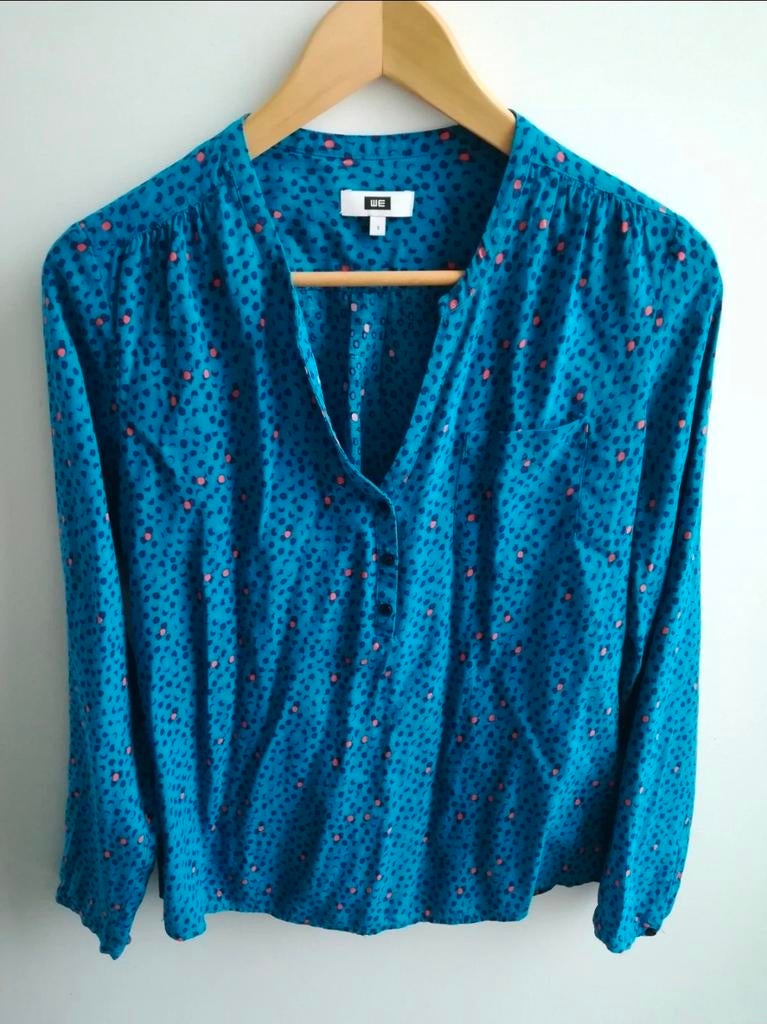 Blouse met lange mouwen van WE - Maat S, Blauw, WE, Ophalen of Verzenden, Maat 36 (S)