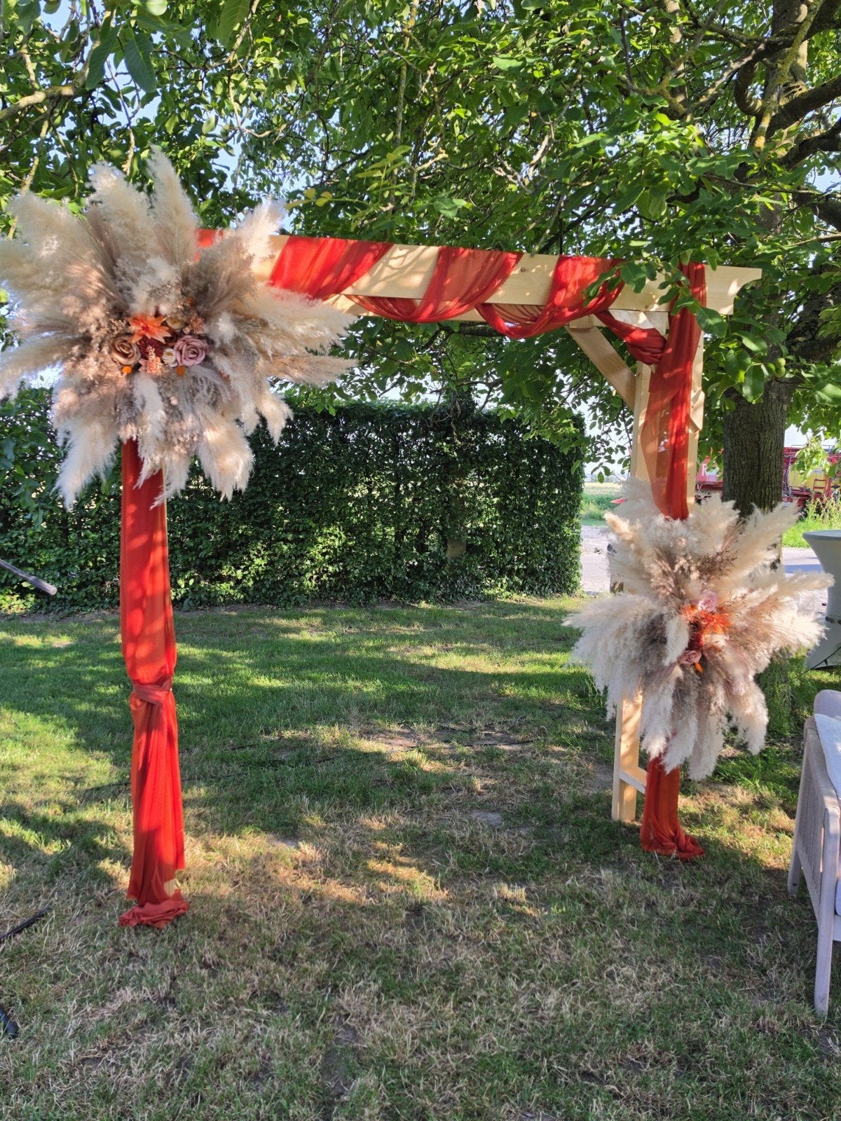 Boog trouwfeest, Ophalen