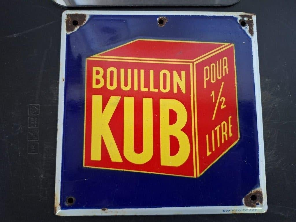 Vintage emailbord, Collections, Marques & Objets publicitaires, Enlèvement, Panneau publicitaire
