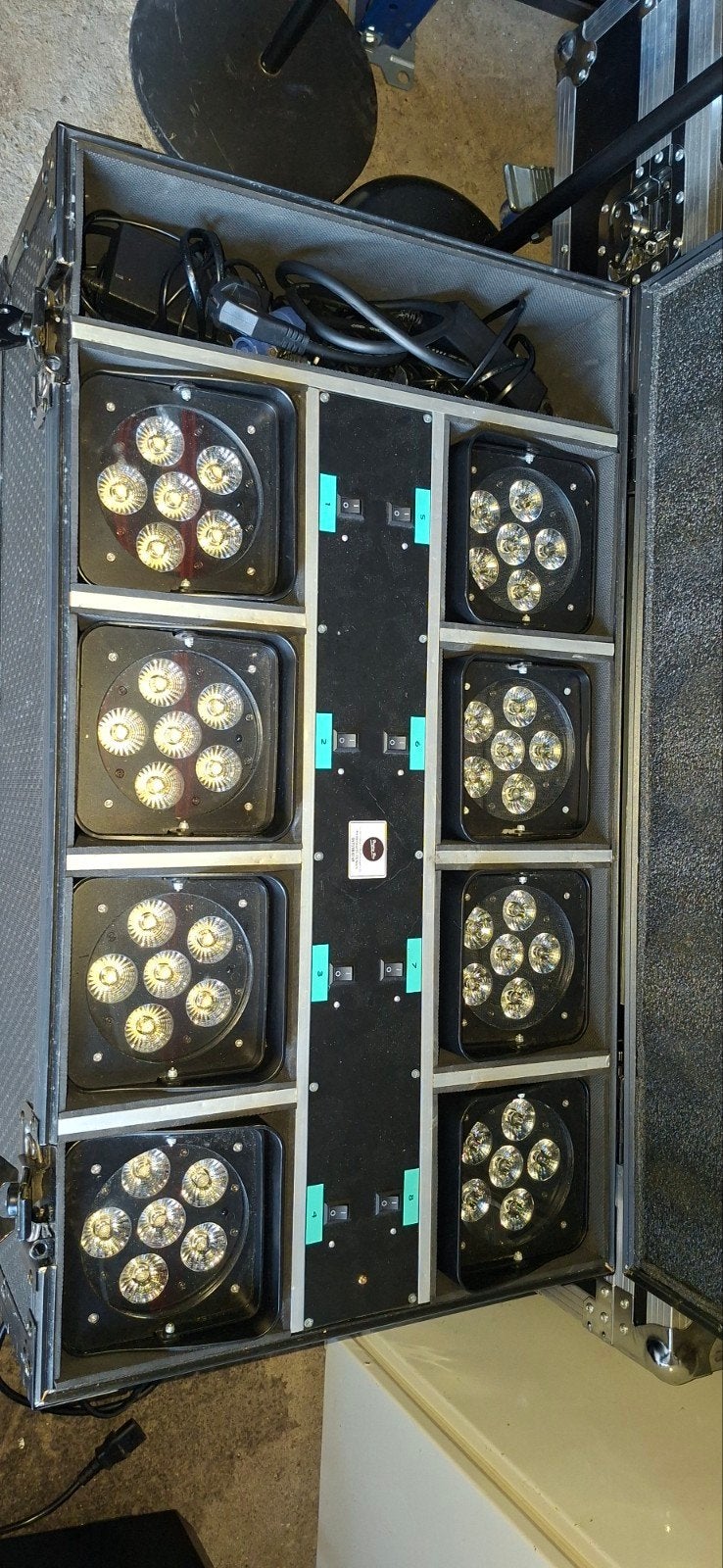 8x ip 65 uplighters rgbwa, Ophalen, Zo goed als nieuw, Licht, Geluidgestuurd