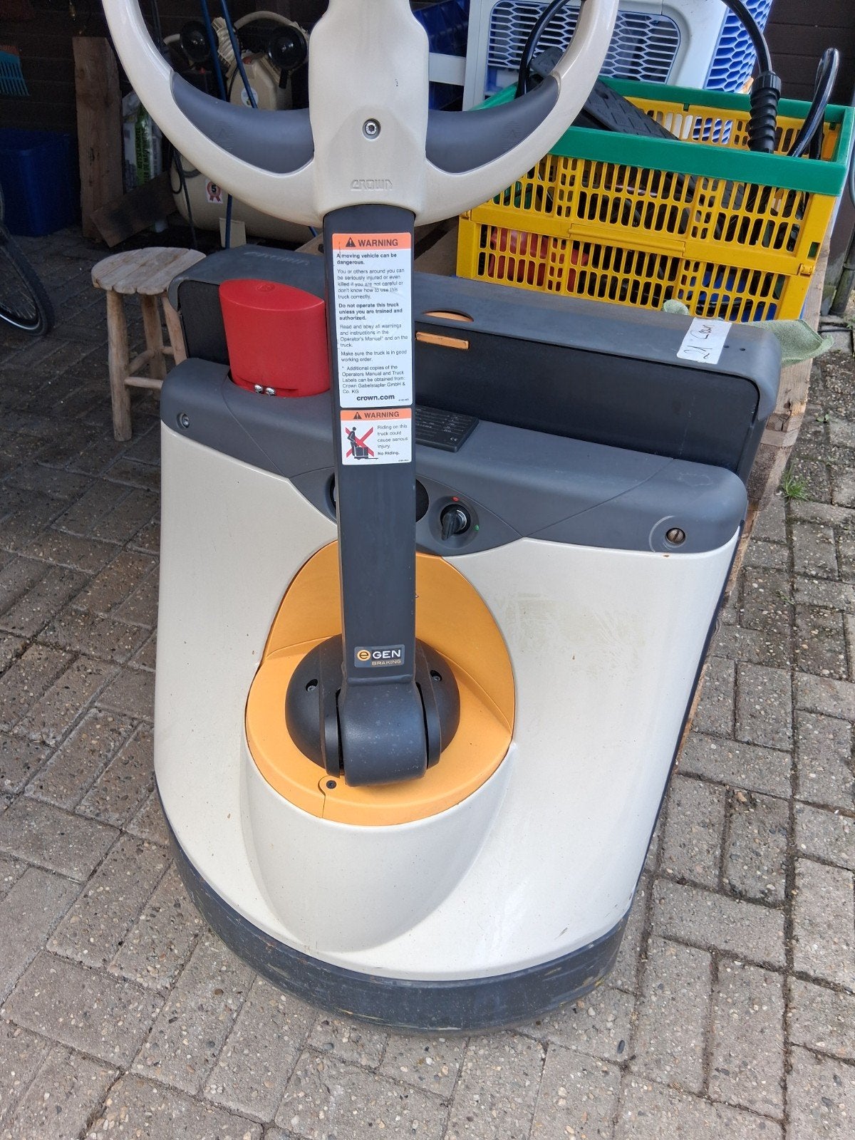 electrich palletwagen crown, Doe-het-zelf en Bouw, Palletwagens en Pompwagens, Ophalen