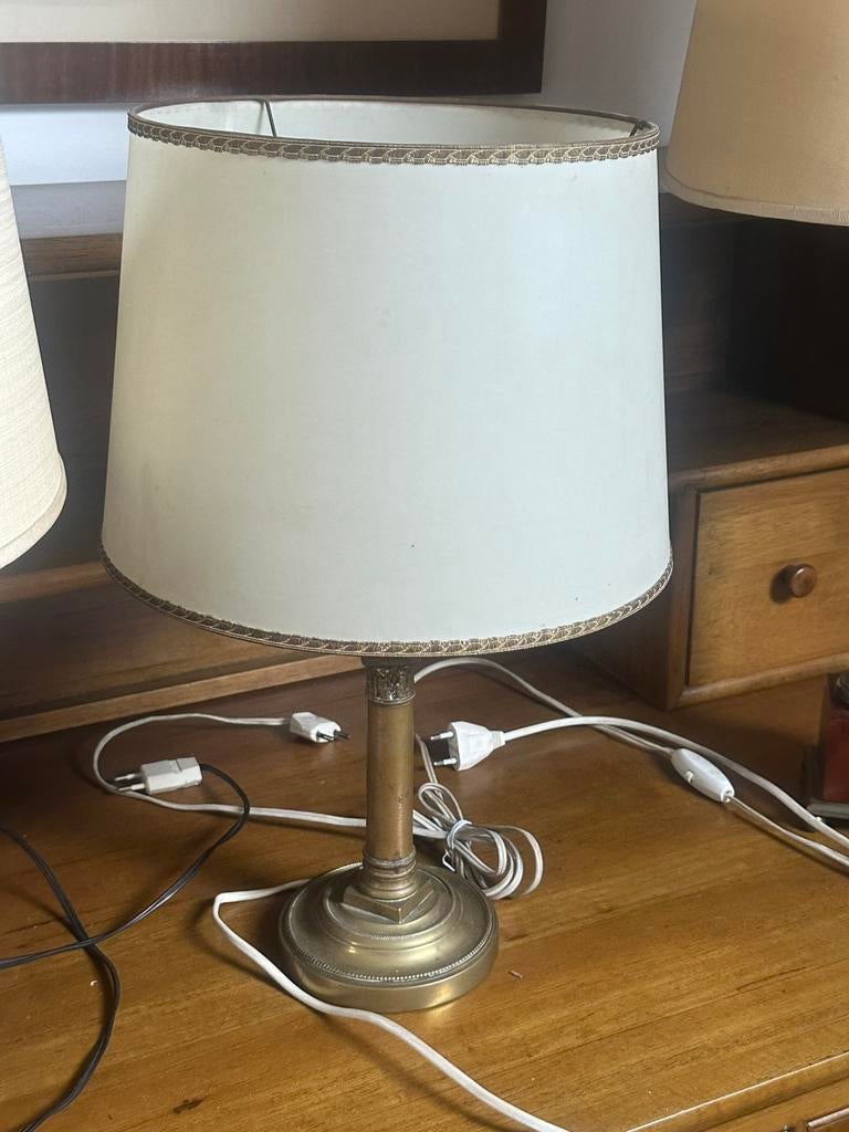Lampe table vintage 1950-1970 style sobre et elegant, Enlèvement, Utilisé