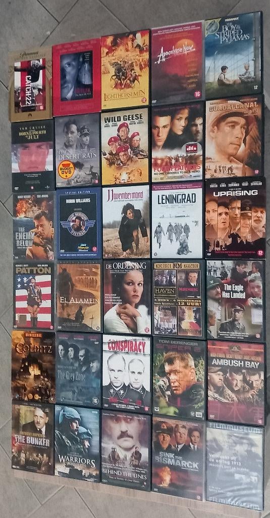 Large Collection of War & History Movies (DVDs), CD & DVD, DVD | Drame, Comme neuf, Historique ou Film en costumes, Tous les âges