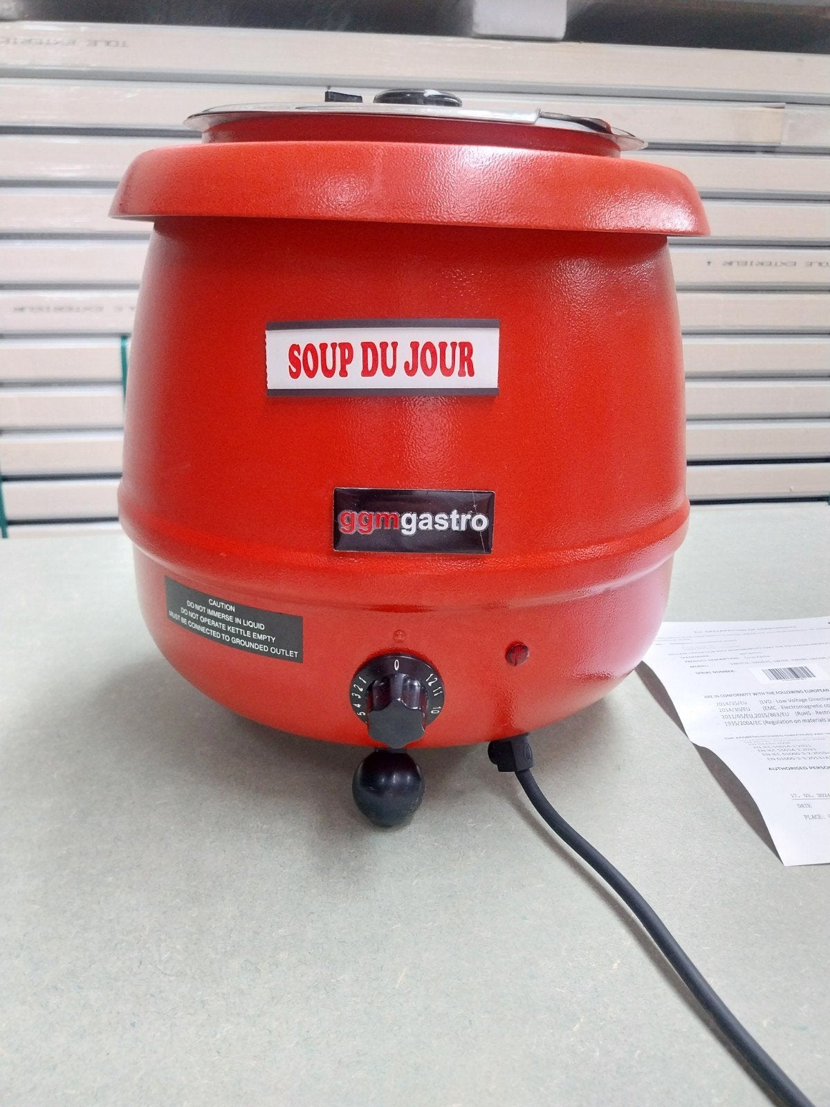Ggmgastro soepketel rood 10L, Zakelijke goederen, Ophalen, Gebruikt, Overige typen