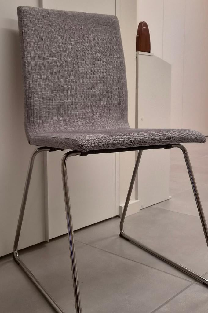 6 grijze eetkamer stoelen Ikea Lillånäs, Huis en Inrichting, Stoelen, Zo goed als nieuw, Stof, Grijs, Vijf, Zes of meer stoelen