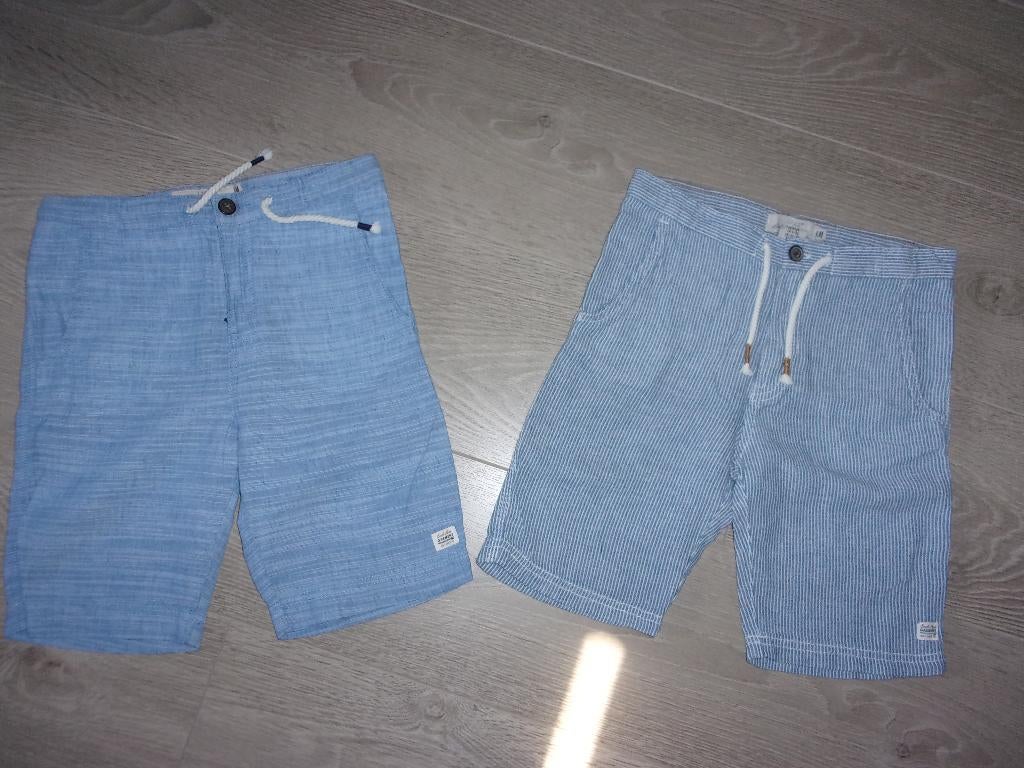 2 SPLINTERNIEUWE korte jongens broeken. Maat 140, Kinderen en Baby's, Kinderkleding | Maat 140, Broek, H&M, Nieuw, Ophalen of Verzenden