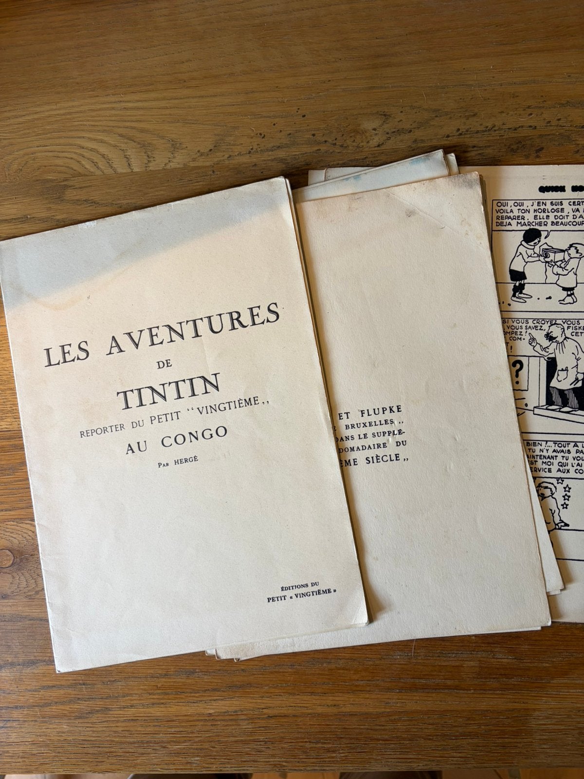 Pages inutilisées de Hergé, Tintin et Quick er Flupke, Livres, Série complète ou Série, Utilisé, Hergé, Envoi