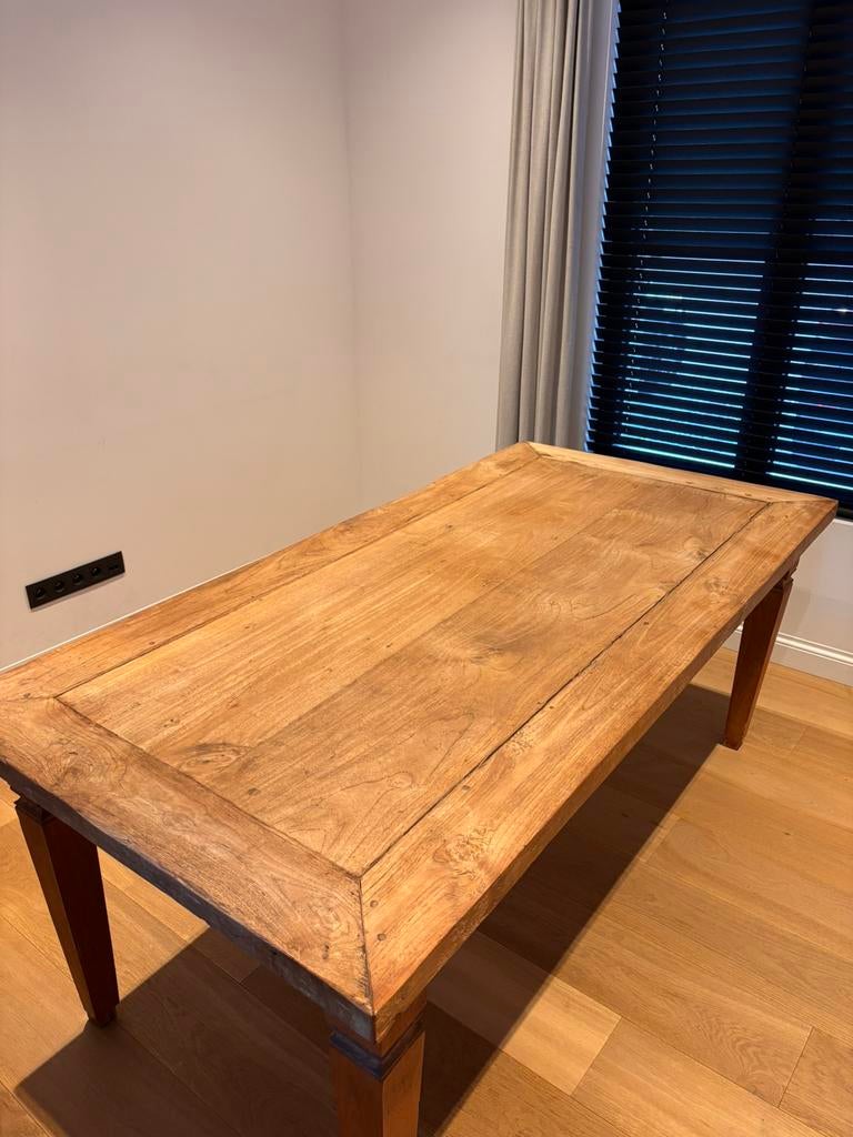Tafel in OUDE TEAK, Huis en Inrichting, Tafels | Eettafels, Ophalen, Gebruikt, 100 tot 150 cm, Teakhout