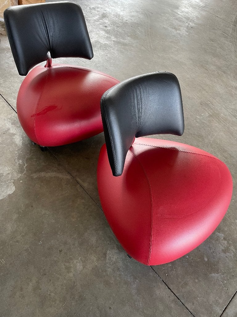 Fauteuil leolux Pallone, Ophalen, Minder dan 75 cm, Leer, Zo goed als nieuw