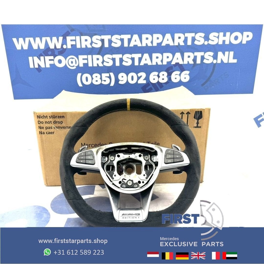 W205 C63 W253 GLC63 AMG STUUR EDITION 1 GELE STIK C GLC 63 K, Gebruikt, -, Ophalen of Verzenden, -