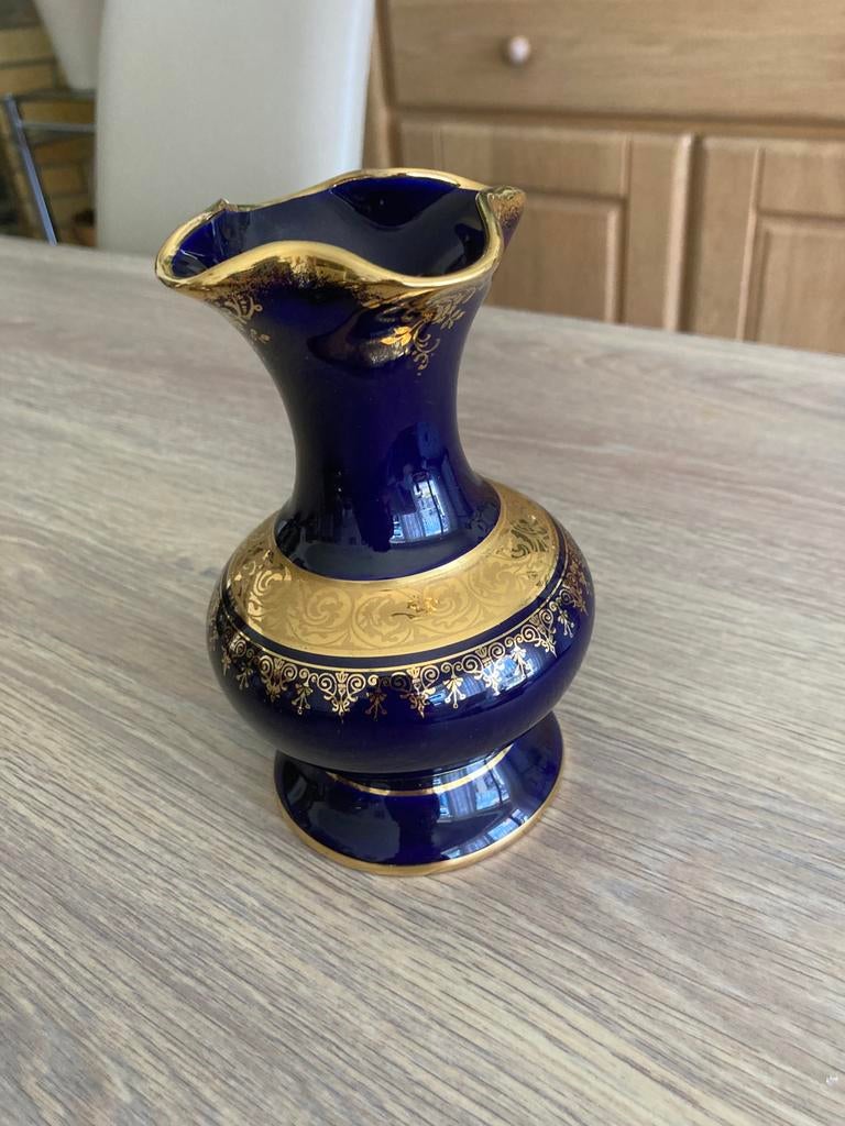 Prachtige Limoges Porseleinen vaas 24 karaat goud Fragonard, Antiek en Kunst, Ophalen of Verzenden