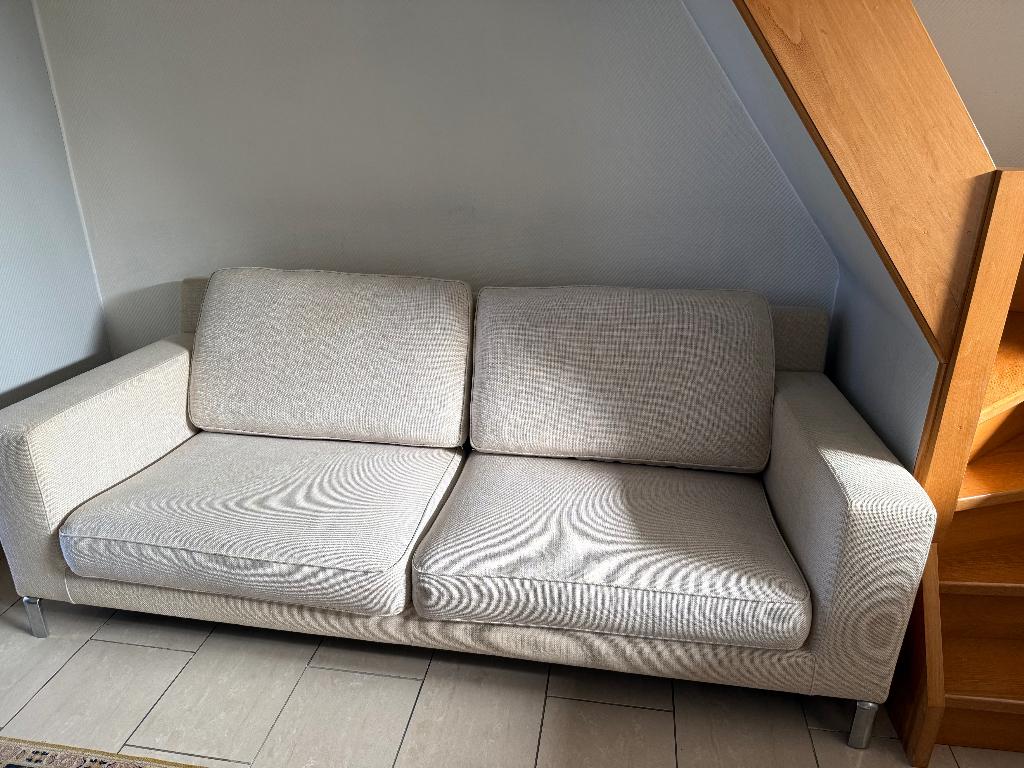Loungebank Molteni en hoogwaardige fauteuil, Ophalen, Gebruikt, Stof, Contemporain