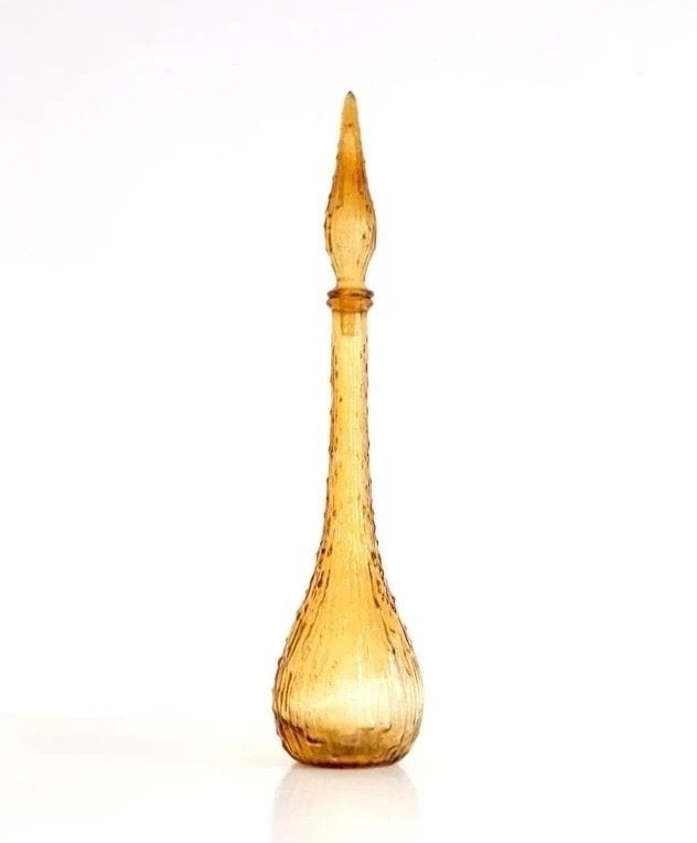 Italian Rossini Empoli Mid Century Honey Amber Glass Vintage, Antiquités & Art, Enlèvement ou Envoi