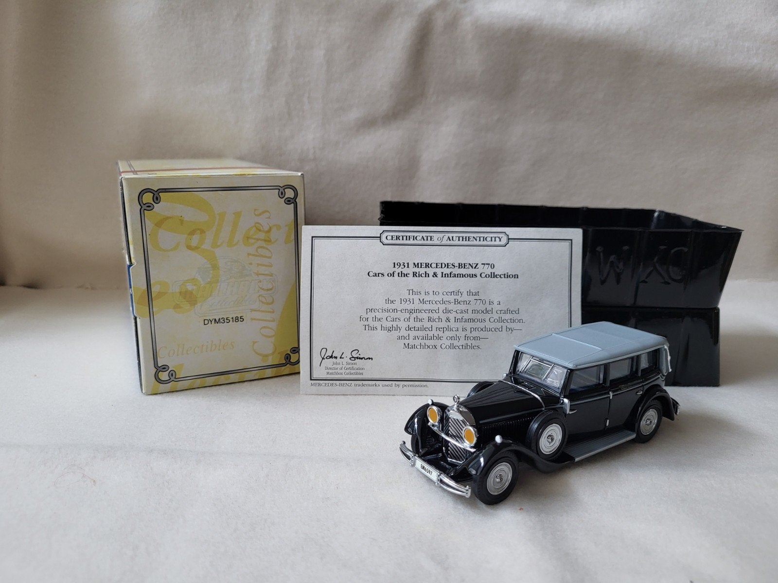 Dinky Matchbox DYM35185 1931 Mercedes-Benz 770, Ophalen of Verzenden, Zo goed als nieuw, Auto, Matchbox