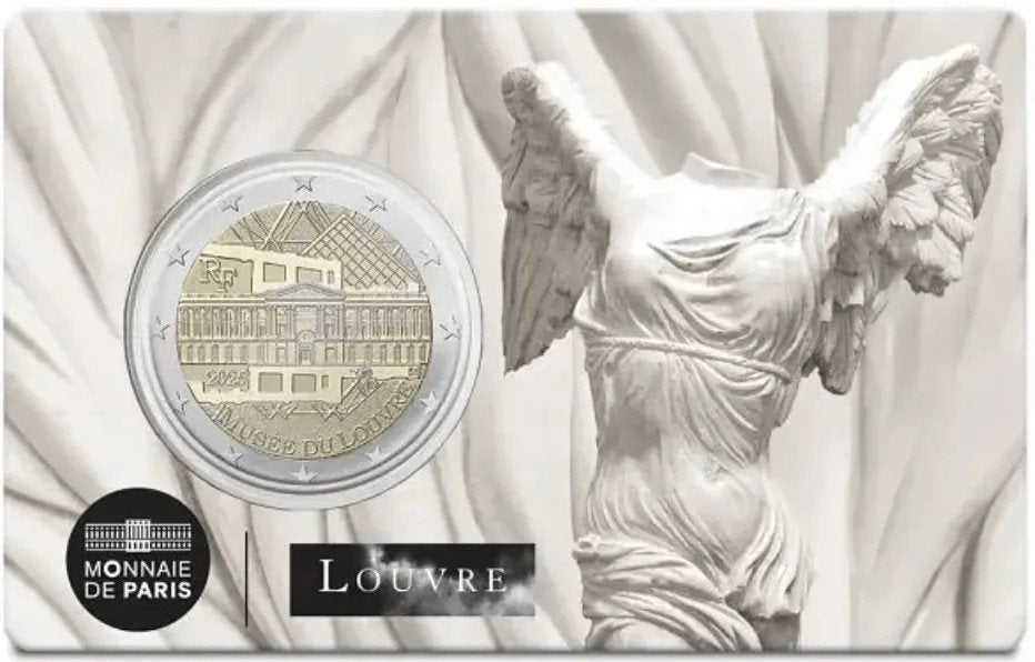 coincard 2 euro Frankrijk 2025 Louvre Samothrace, Verzenden, Frankrijk, 2 euro