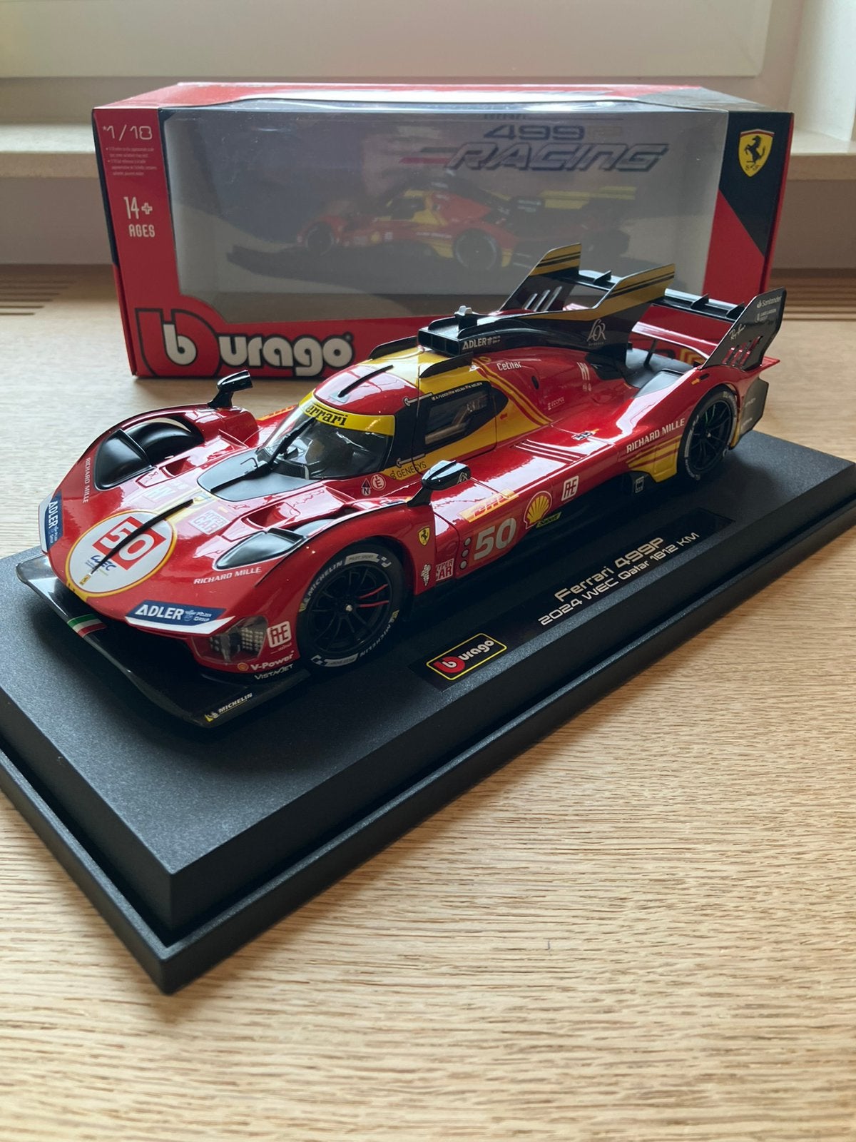 ⁠Bburago 1/18 Ferrari 499P #50 WEC 2024 - Nieuw in doos⁠, Hobby en Vrije tijd, Modelauto's | 1:18, Ophalen of Verzenden, Nieuw