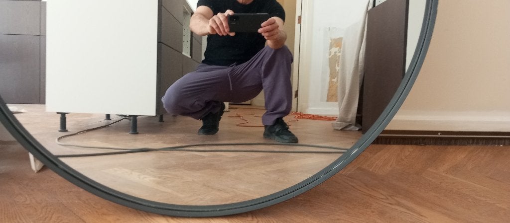 pantalon gris en toile, Enlèvement, Neuf, Autres tailles, Gris